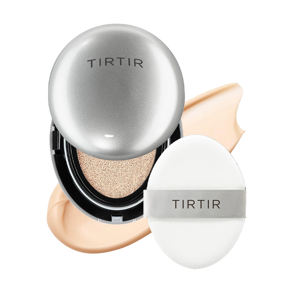 Gaisīgs kušons ar mirdzošu noslēguma akcentu TIRTIR Mask Fit Aura Cushion