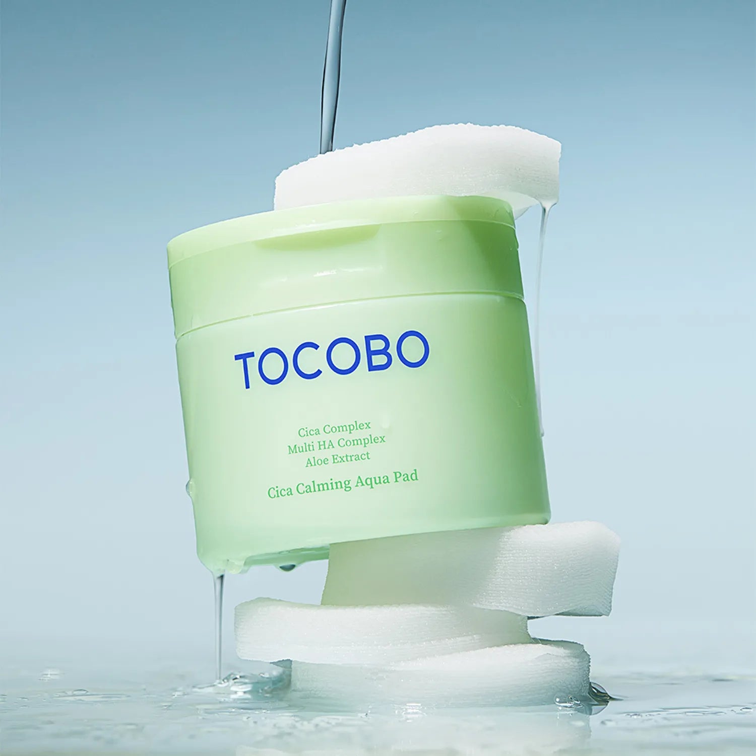 Ādu nomierinoši un mitrinoši spilventiņi ar Āzijas centellu Tocobo Cica Calming Aqua Pad