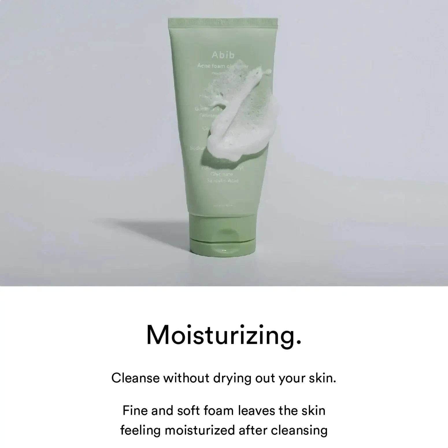 Abib Acne Foam Cleanser Heartleaf Foam efektīva putasveida sejas tīrītājs pret akni ar sirdslapu ekstraktu