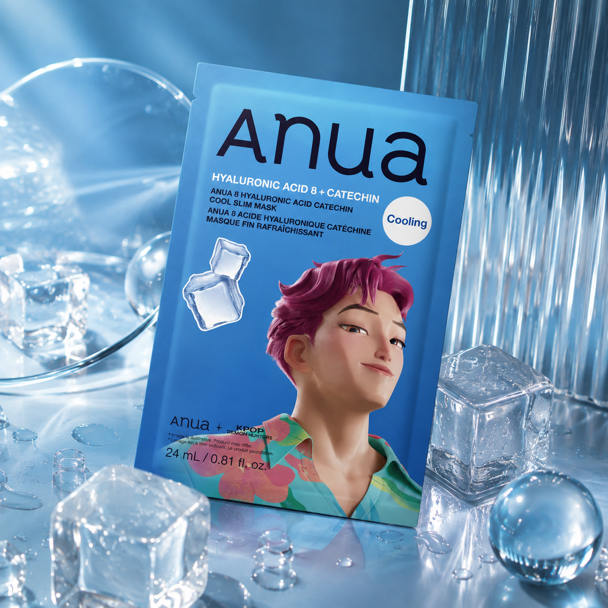 Anua K-Pop Demon Hunters 8 Hyaluronic Acid Catechin Cool Slim Mask