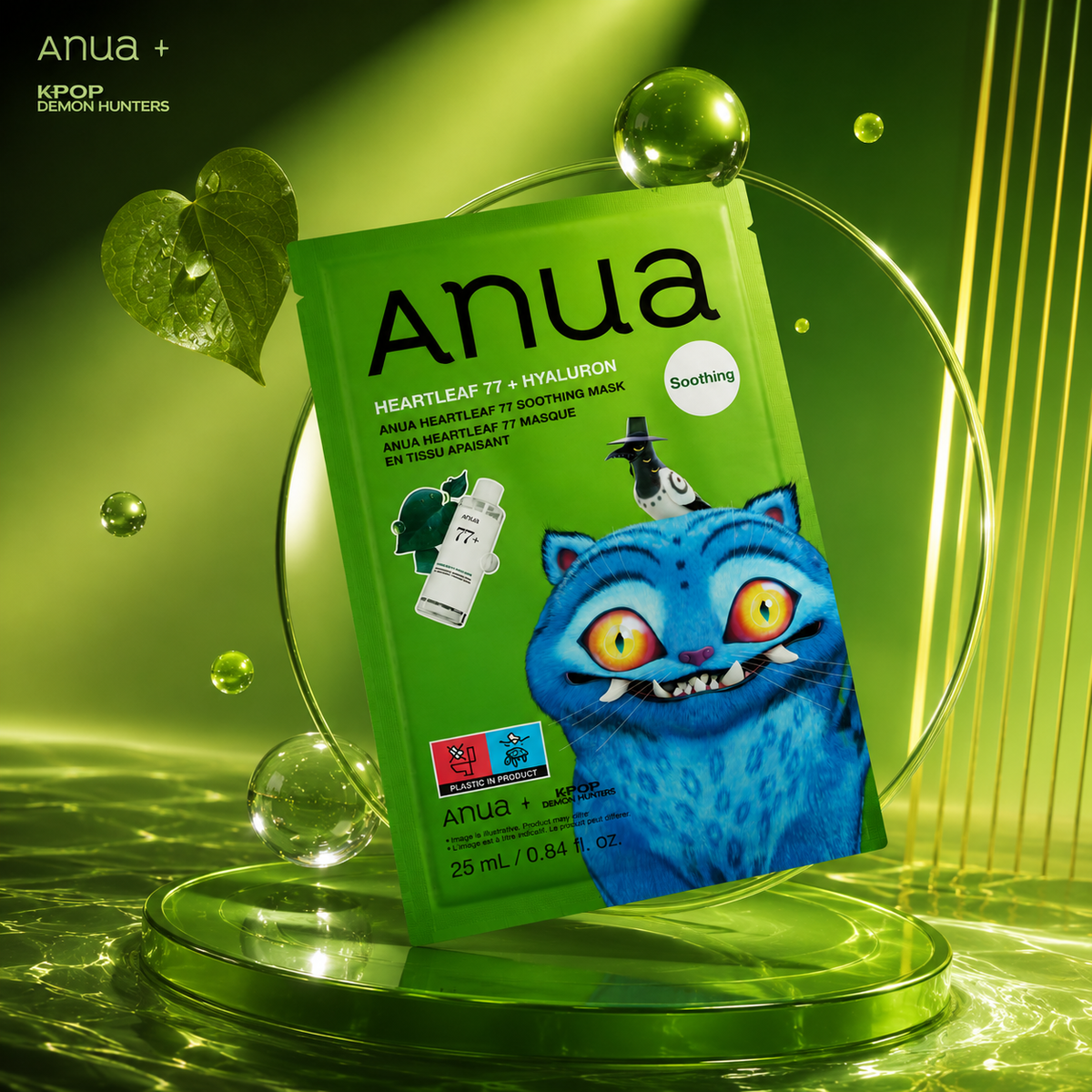 Anua K-Pop Demon Hunters Heartleaf 77+ Hyaluron Soothing Mask
