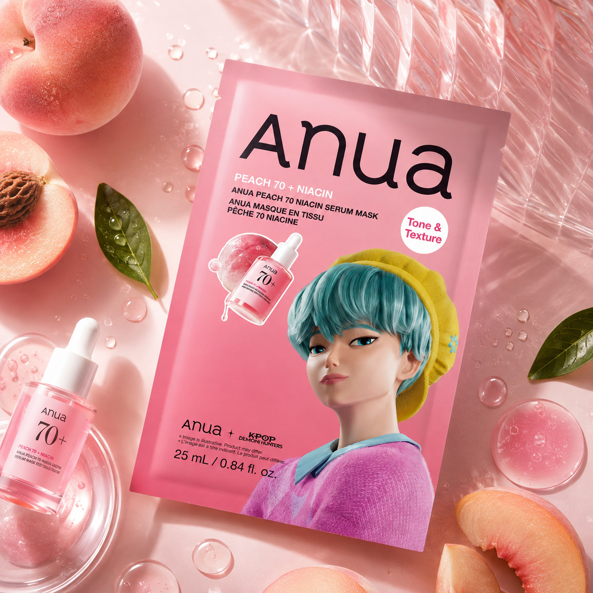 Anua K-Pop Demon Hunters Peach 70 Niacin Serum Mask