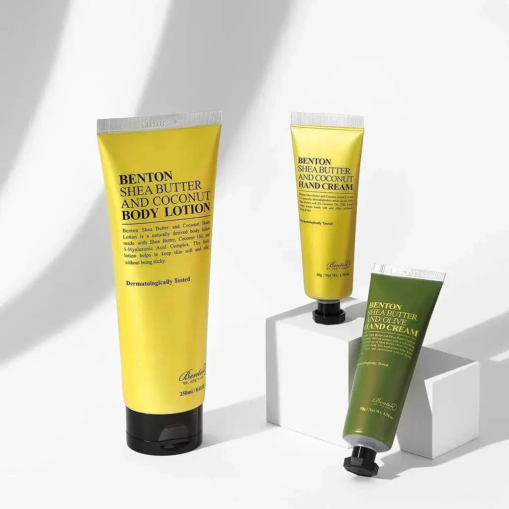Krēms rokām ar kokosriekstu un karitē eļļu BENTON Shea Butter & Coconut Hand Cream
