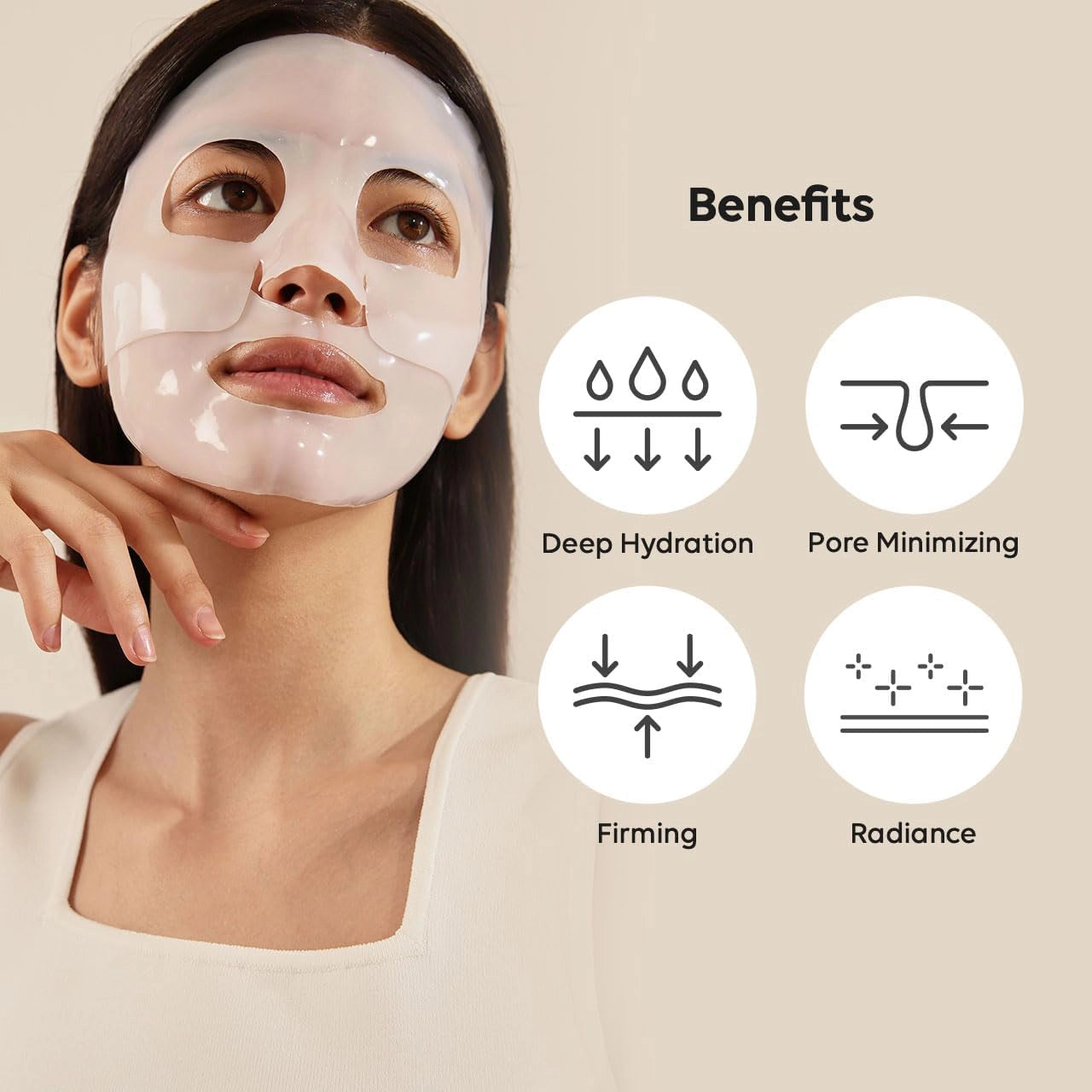 Nakts hidrogela maska ar keramīdiem ādas sausuma novēršanai Biodance Hydro Cera-Nol Real Deep Mask