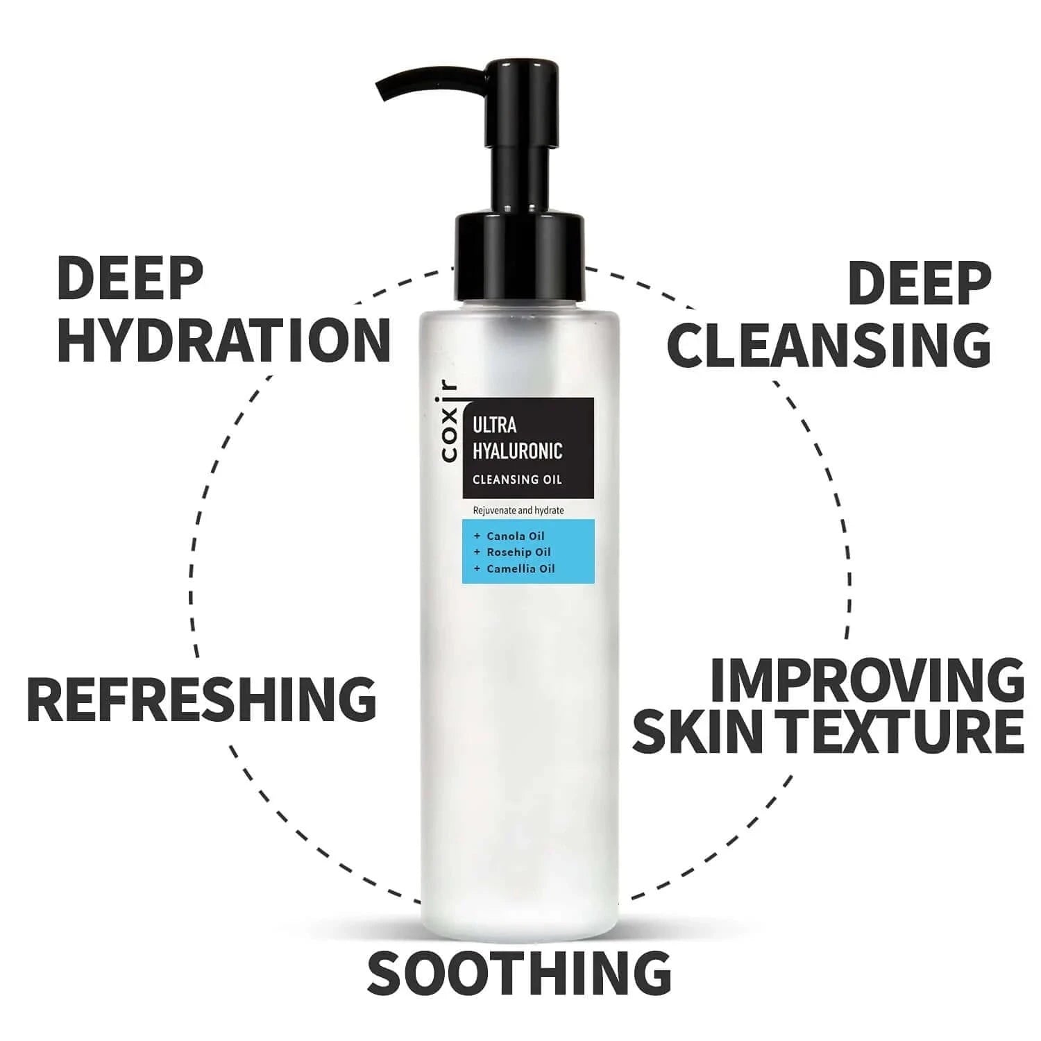 Hidrofīlā eļļa ar hialuronskābi COXIR Hyaluronic Cleansing Oil