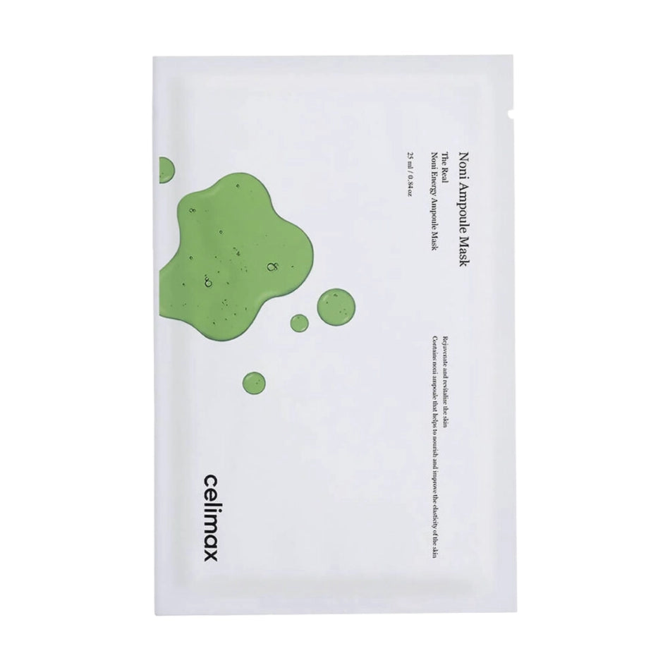 Auduma maska ar noni ogām elastības piešķiršanai Celimax The Real Noni Energy Ampoule Mask