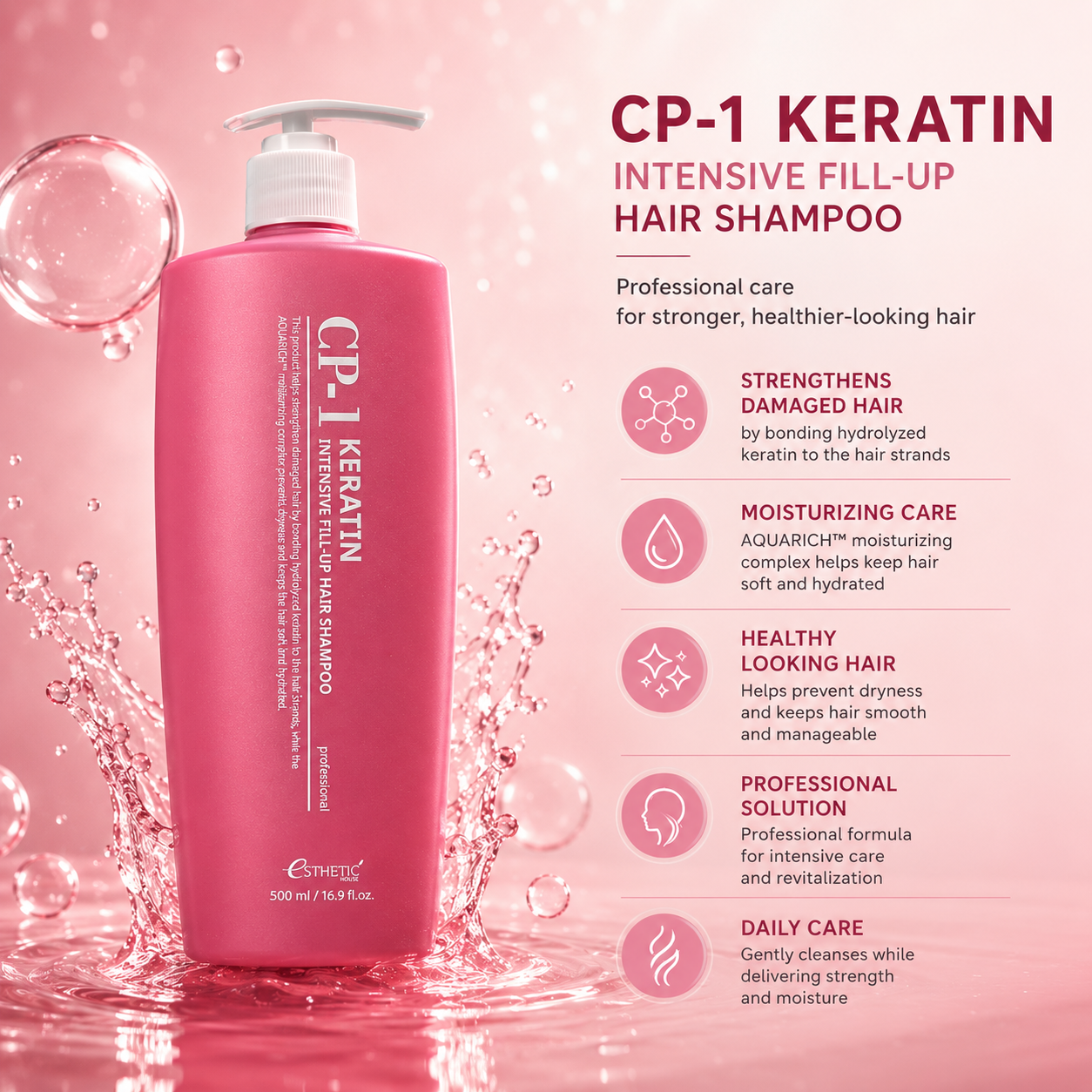 Esthetic House CP-1 Keratin Intensive Fill-Up Hair Shampoo