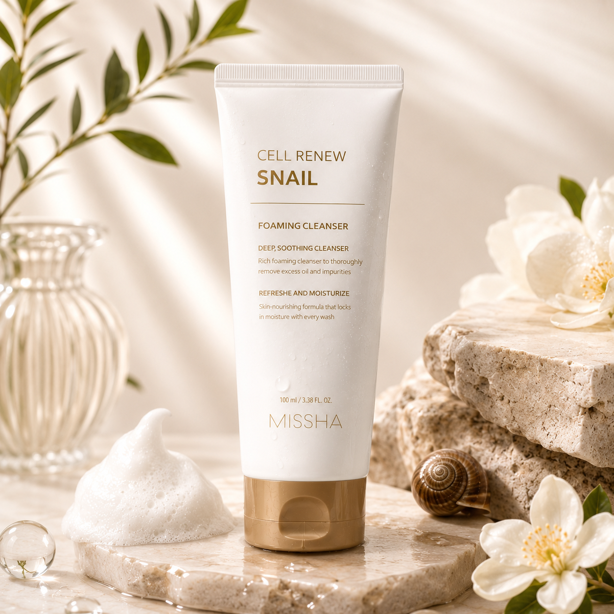 Missha Super Aqua Cell Renew Snail Cleansing Foam