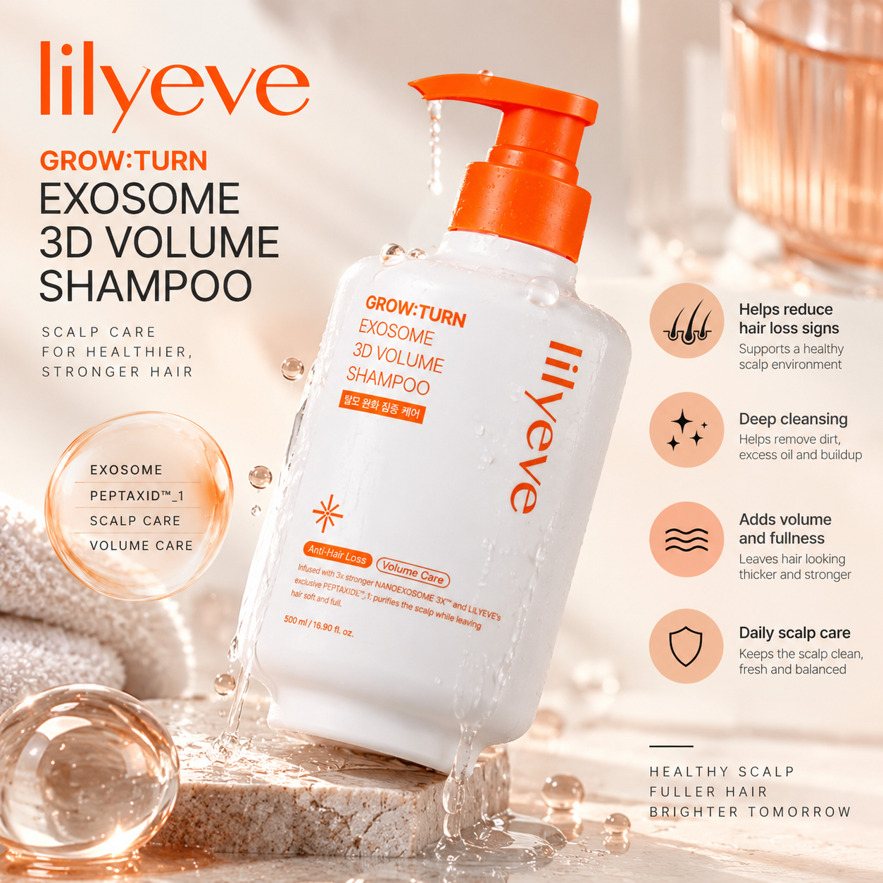 Lilyeve Grow: Turn Exosome 3d Volume Shampoo