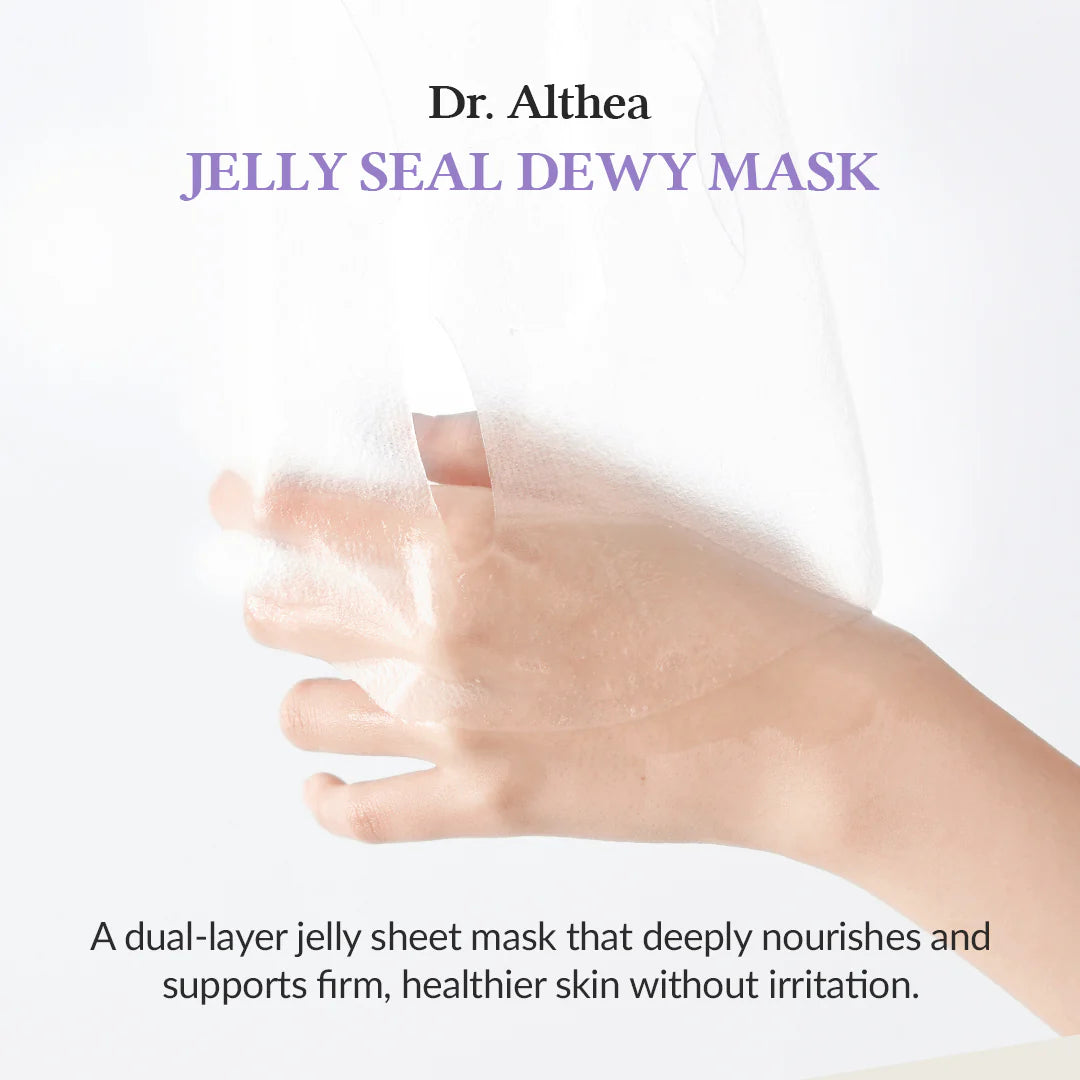 Nomierinoša auduma maska ar PDRN Dr.Althea Jelly Seal dewy Mask