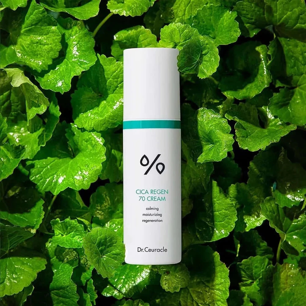 Nomierinošs krēms jutīgai ādai ar 70% Āzijas centellu Dr.Ceuracle Cica Regen 70 Cream