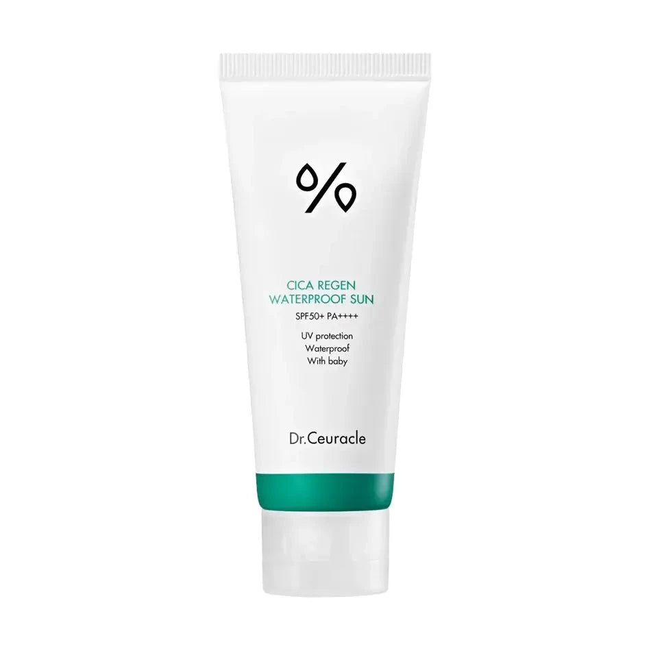 Ūdensnoturīgs saules aizsargs ar centellas ekstraktu Dr.Ceuracle CICA REGEN WATERPROOF SUN