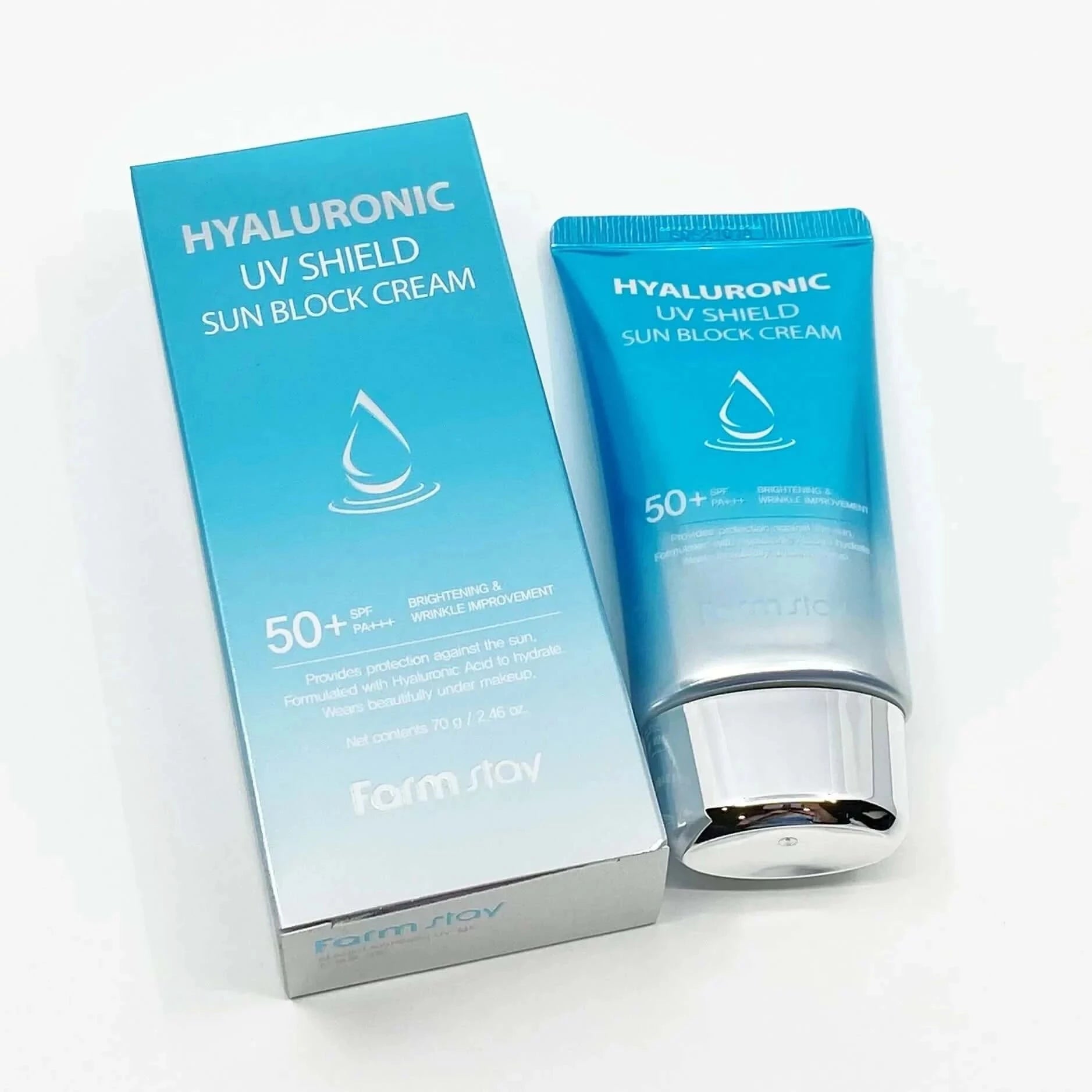 Saules aizsargkrēms ar hialuronskābi Farmstay Hyaluronic UV Shield Sun Block Cream