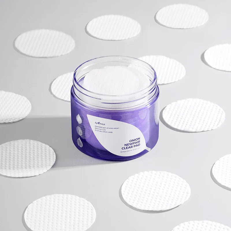 Daudzslāņu spilventiņi problemātiskai ādai ar sarkano sīpolu Isntree Onion Newpair Clear Pad