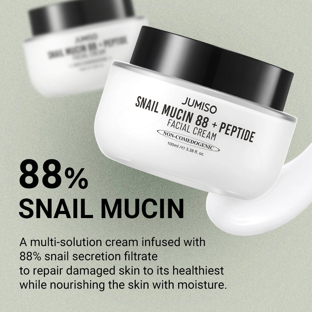 Krēms ar peptīdiem un gliemežu mucīnu Jumiso Snail Mucin 88 + Peptide Cream