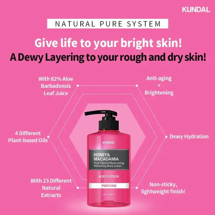 KUNDAL Honey & Macadamia Body Lotion Cherry Blossom - Losjons ar Ķiršu Ziedu Aromātu