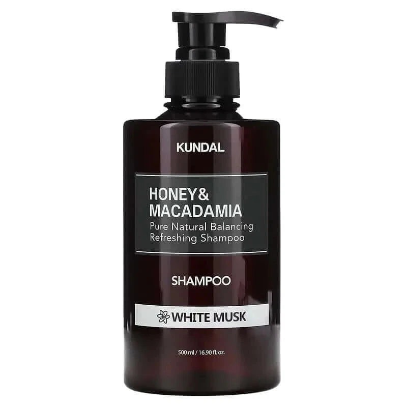 Atsvaidzinošs šampūns ar balto muskusu Kundal Honey & Macadamia White Musk