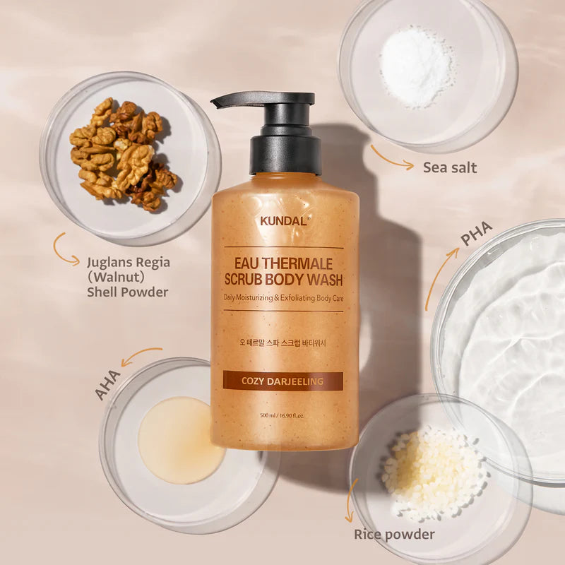 Kundal Eau Thermale Spa Scrub Body Wash – peelingujący żel pod prysznic do ciała