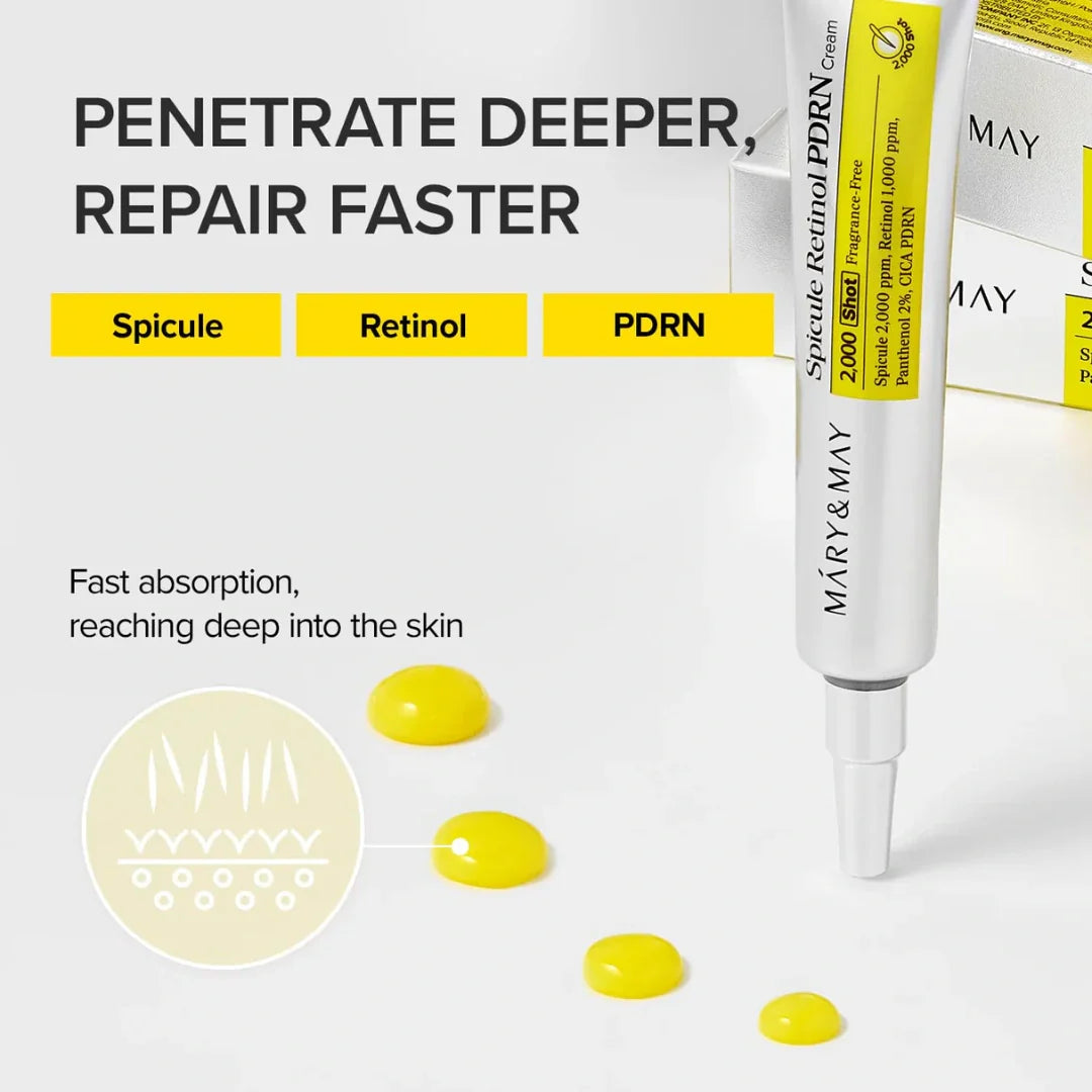 Sejas krēms ādas atjaunošanai Mary&May Spicule Retinol PDRN Cream