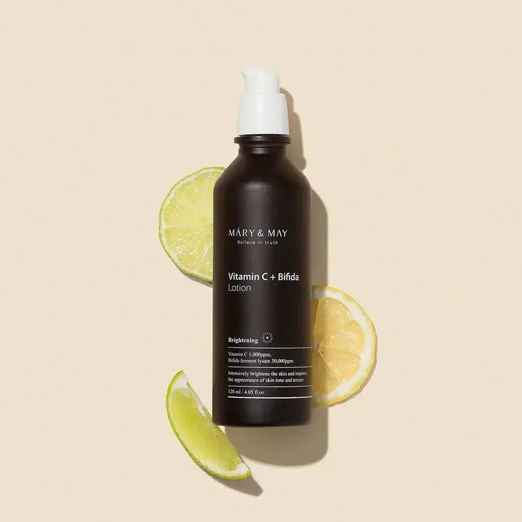 Mitrinošs un aizsargājošs losjons ar C vitamīnu un bifidu Mary&May Vitamine C Bifida Lotion