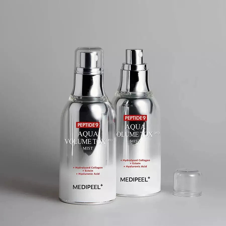 Mitrinošs peptīdu izsmidzināmais līdzeklis ādas tvirtuma palielināšanai Medi-Peel Peptide 9 Aqua Volume Tox Mist PRO
