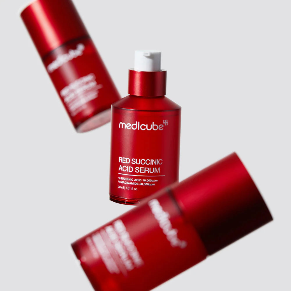 Serums ar dzintarskābi aknes un pārmērīgas ādas taukošanās novēršanai Medicube Red Succinic Acid Serum