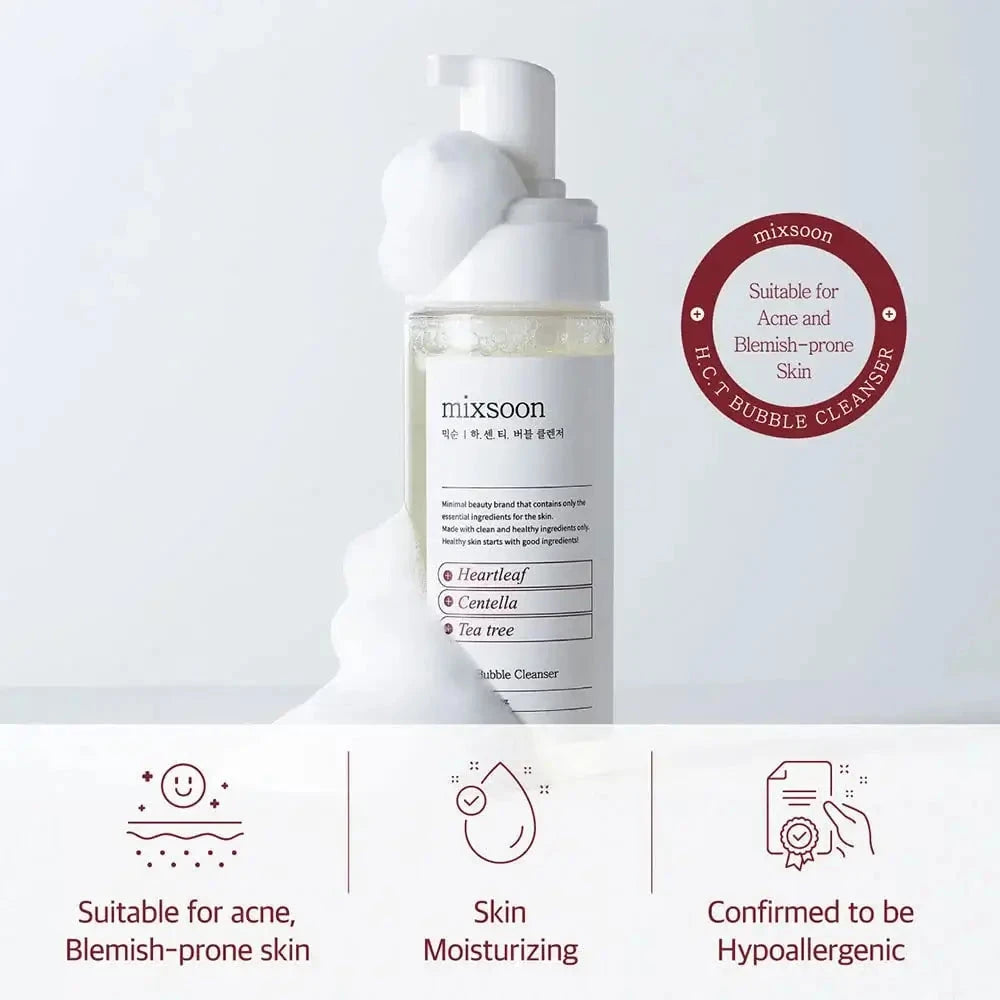 Putiņas sejas mazgāšanai Mixsoon H.C.T Bubble Cleanser