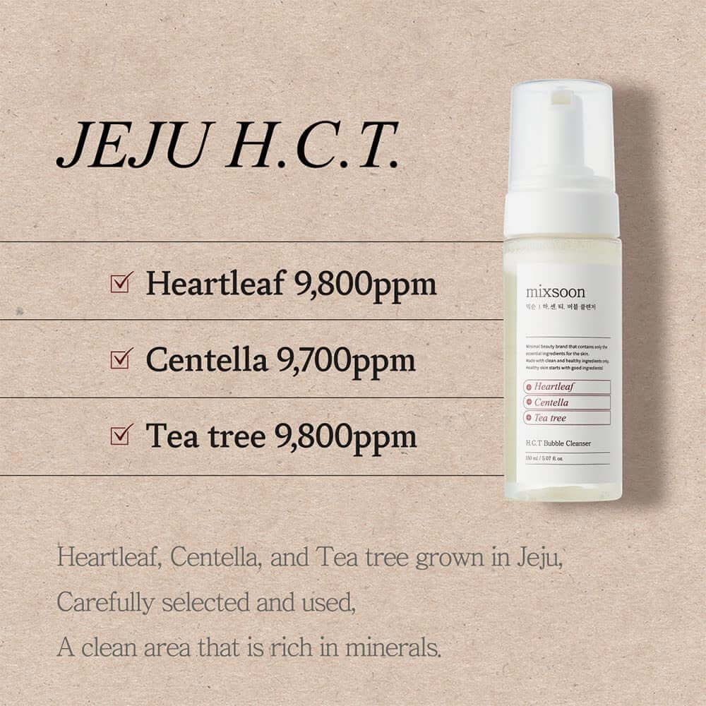 Putiņas sejas mazgāšanai Mixsoon H.C.T Bubble Cleanser