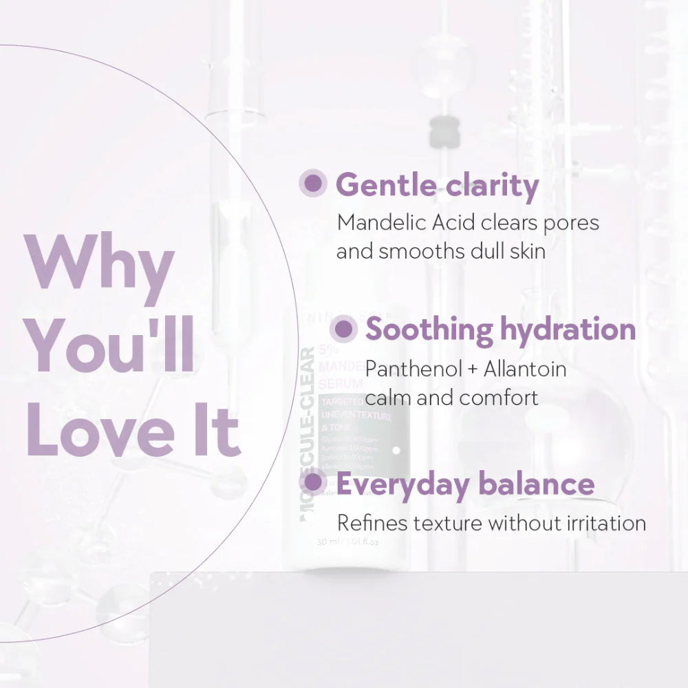 Maigs AHA atjaunojošais serums Nine Less Molecule-Clear 5% Mandelic Acid Serum