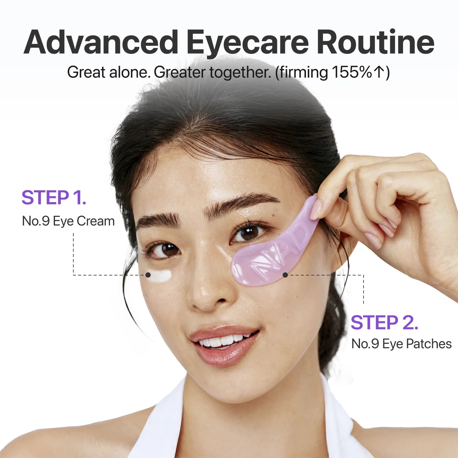 Atjaśniające kolagenowe płatki pod oczy Numbuzin No.9 NAD+ Collagen Under Eye Patches