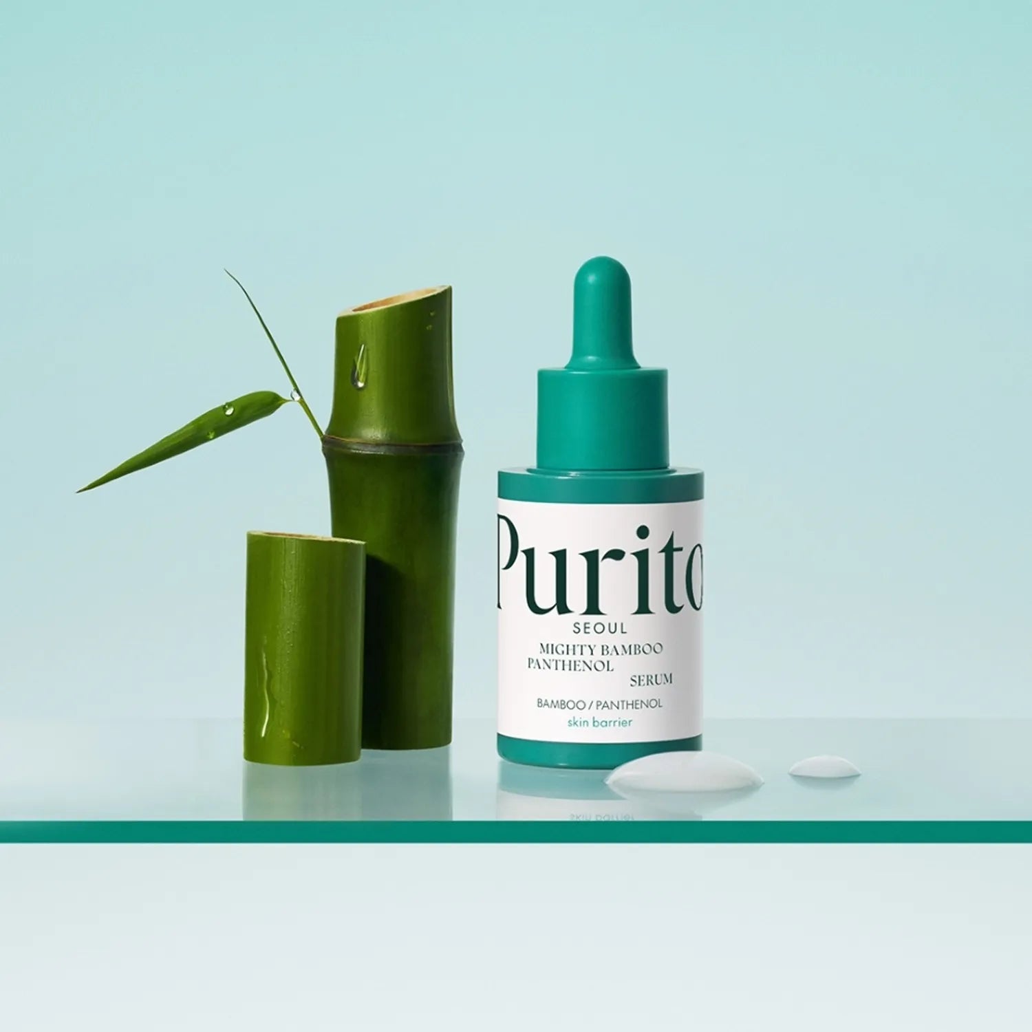 Atjaunojošs serums ar pantenolu un bambusu Purito Seoul Mighty Bamboo Panthenol Serum