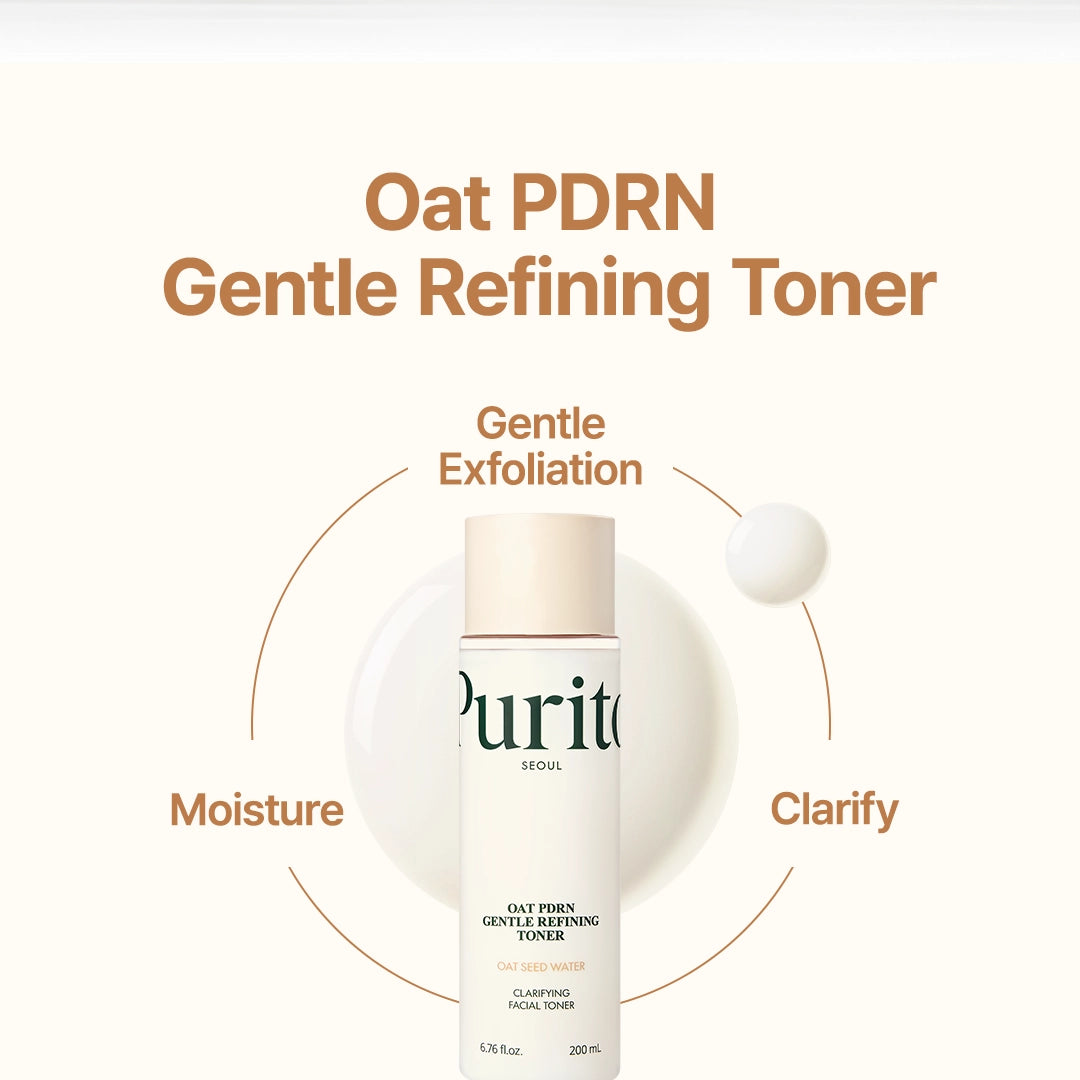 Kojący i odnawiający tonik do twarzy Purito Seoul Oat PDRN Gentle Refining Toner