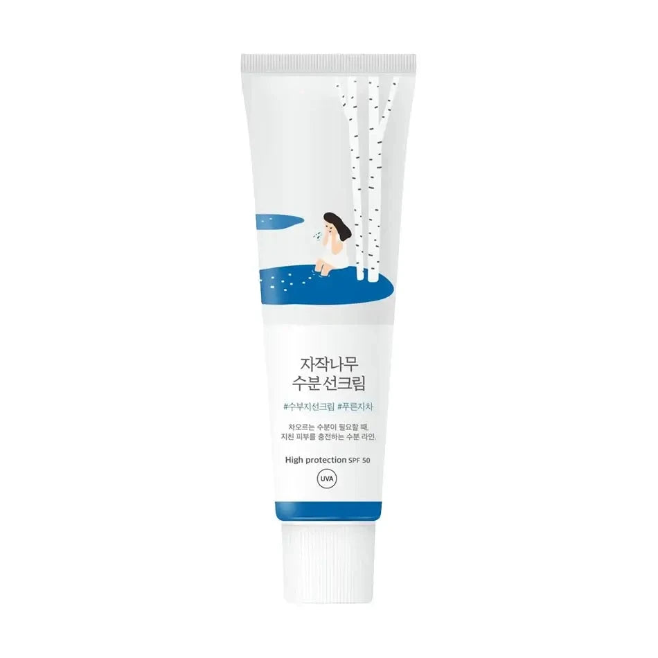 Mitrinošs saules aizsargkrēms ar bērzu sulu Round Lab Birch Juice Moisturizing Sunscreen SPF50+ PA++++
