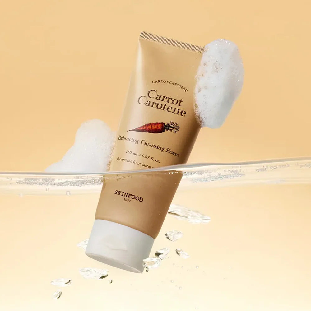 Maigas attīrošas putas SKINFOOD Carrot Carotene Balancing Cleansing Foam