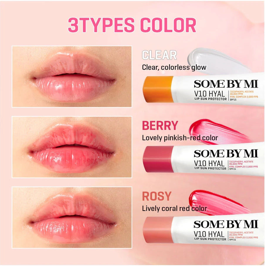 Saules aizsargbalzams lūpām ar vitamīnu kompleksu Some By Mi V10 Hyal Lip Sun Protector SPF15