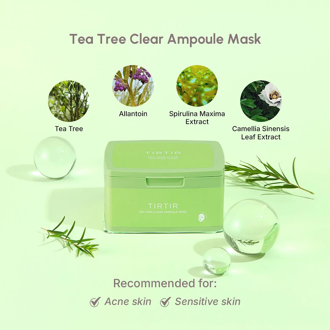 Zestaw oczyszczających masek do twarzy TIRTIR Tea Tree Clear Ampoule Mask