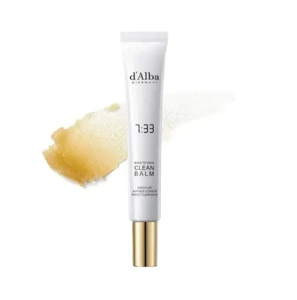 Attīrošais balzams pamatojoties uz zelta mālu un melno rīsu ekstraktu d'Alba Back To Days Clean Balm