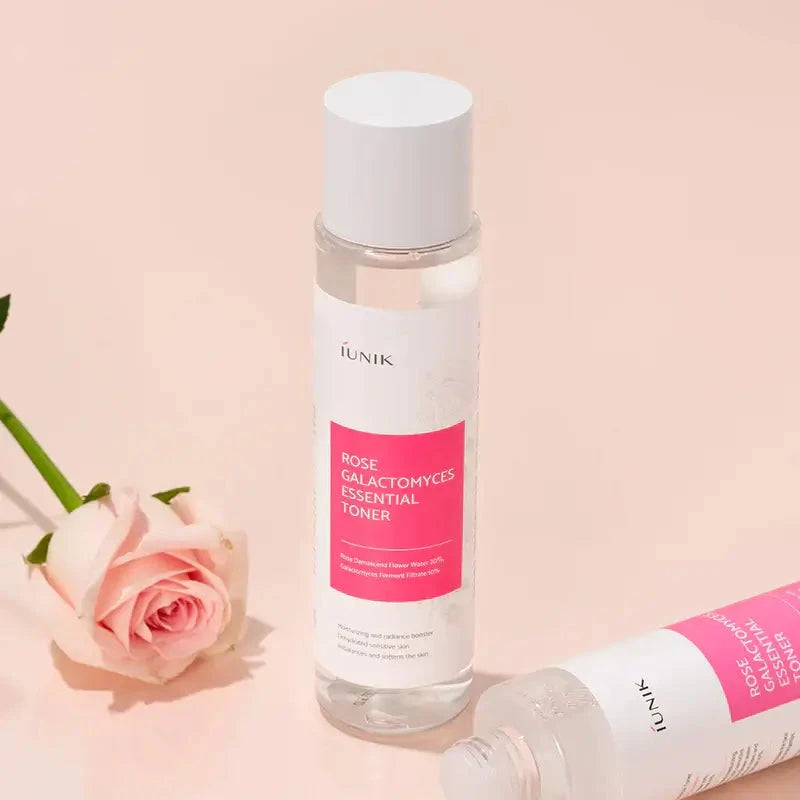 Toniks ādas toņa uzlabošanai ar rozi iUnik Rose Galactomyces Essential Toner