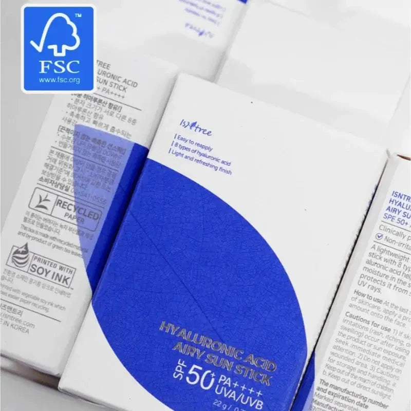 Viegls saules aizsargzīmulis ar hialuronskābekli ISNTREE hyaluronic Acid Airy Sun Stick
