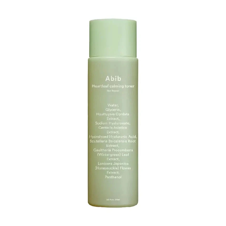Nomierinošs toniks ar ķērsas ekstraktu Abib Heartleaf Calming Toner Skin Booster