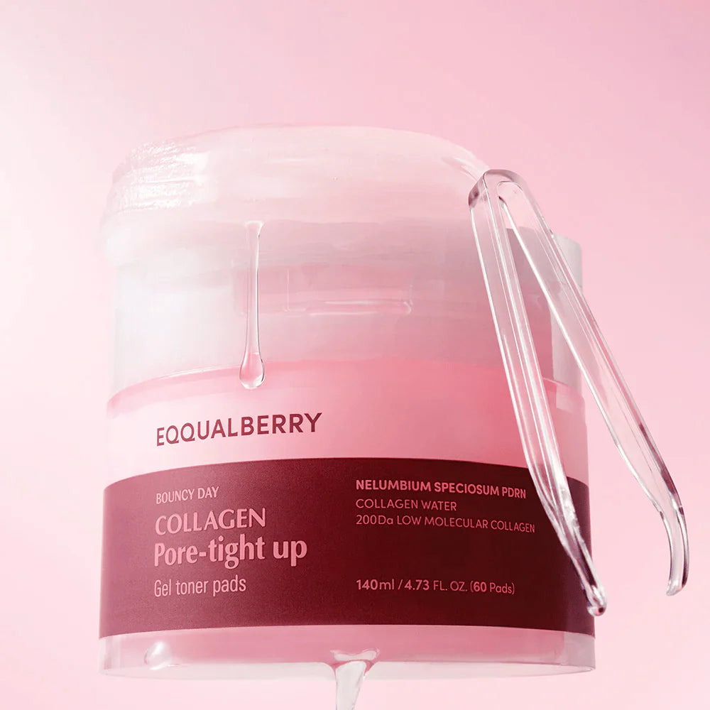 EQQUALBERRY Collagen Pore-Tight Up Gel Toner Pads