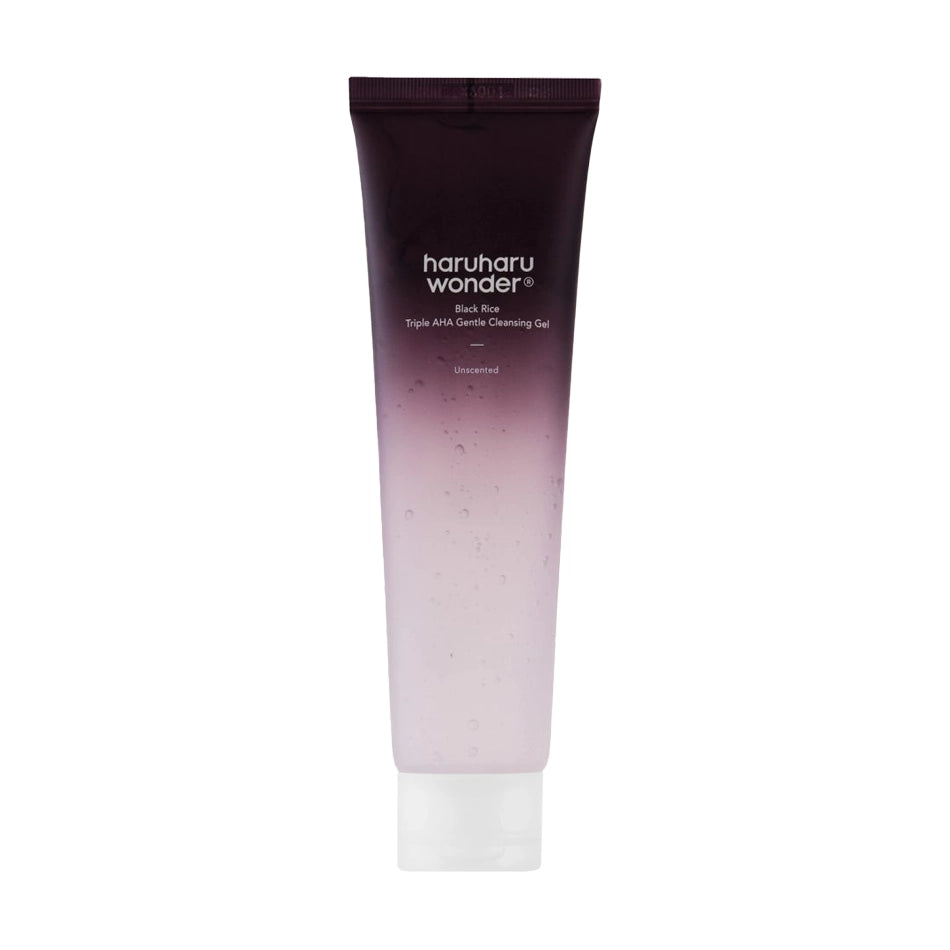 Maigs pīlinga-gels ar melno rīsu ekstraktu Haruharu WONDER Black Rice Triple AHA Gentle Cleansing Gel