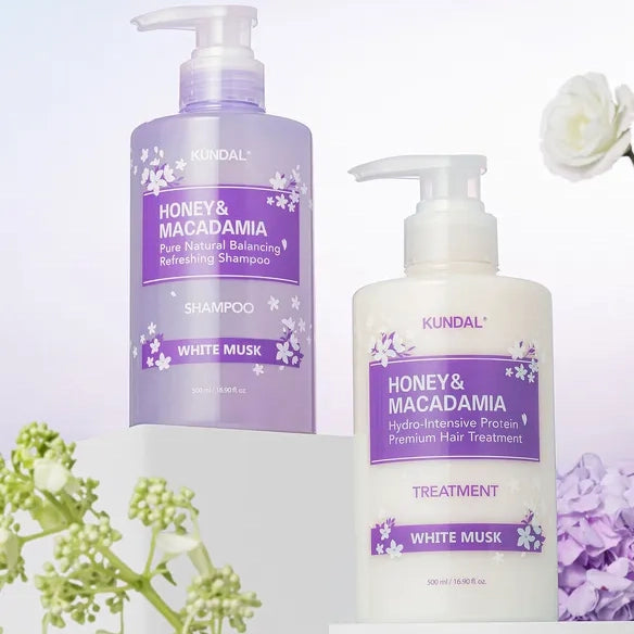 Kundal Honey & Macadamia Shampoo & Treatment Duo White Musk Edition