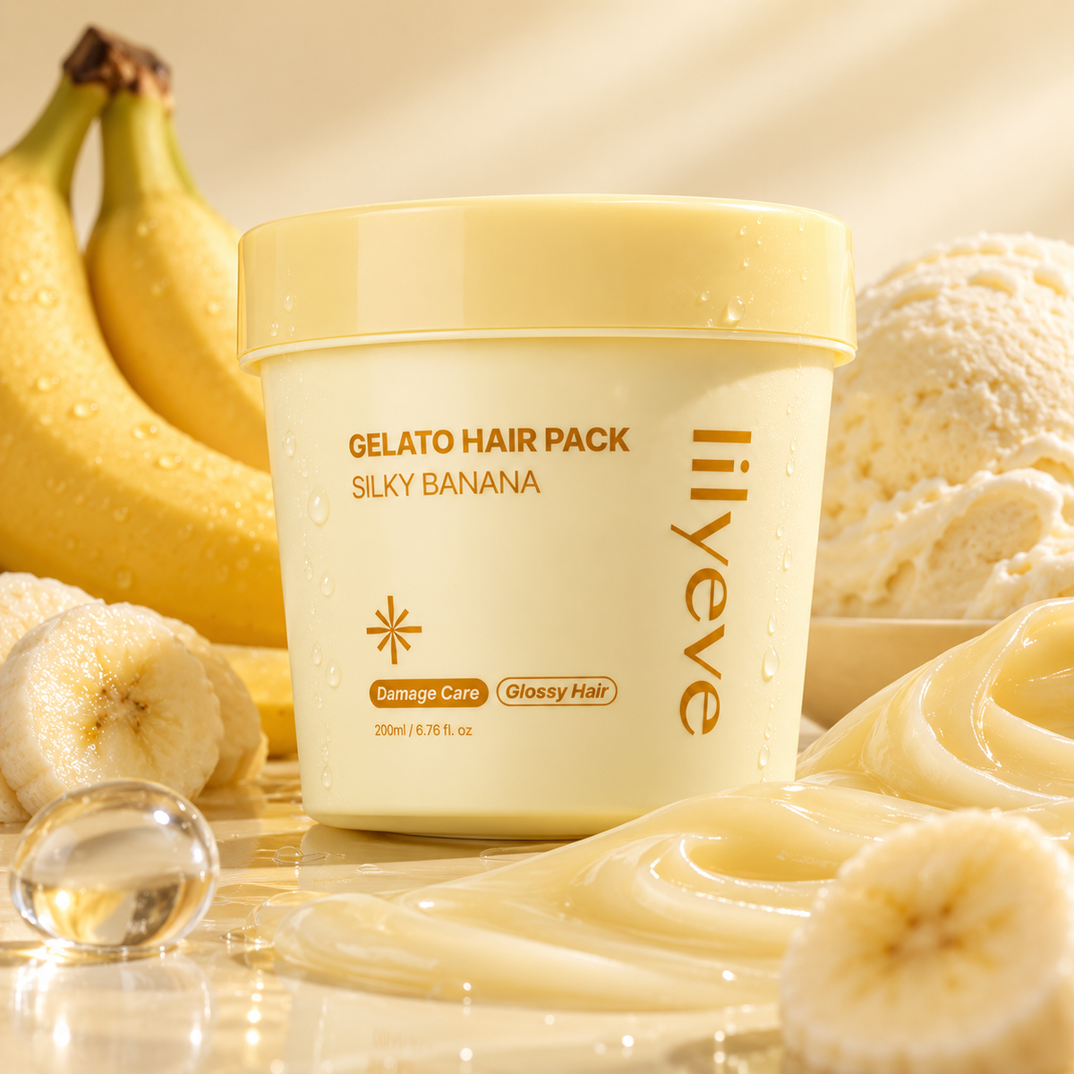 Lilyeve Repair: Turn Gelato Hair Pack Silky Banana