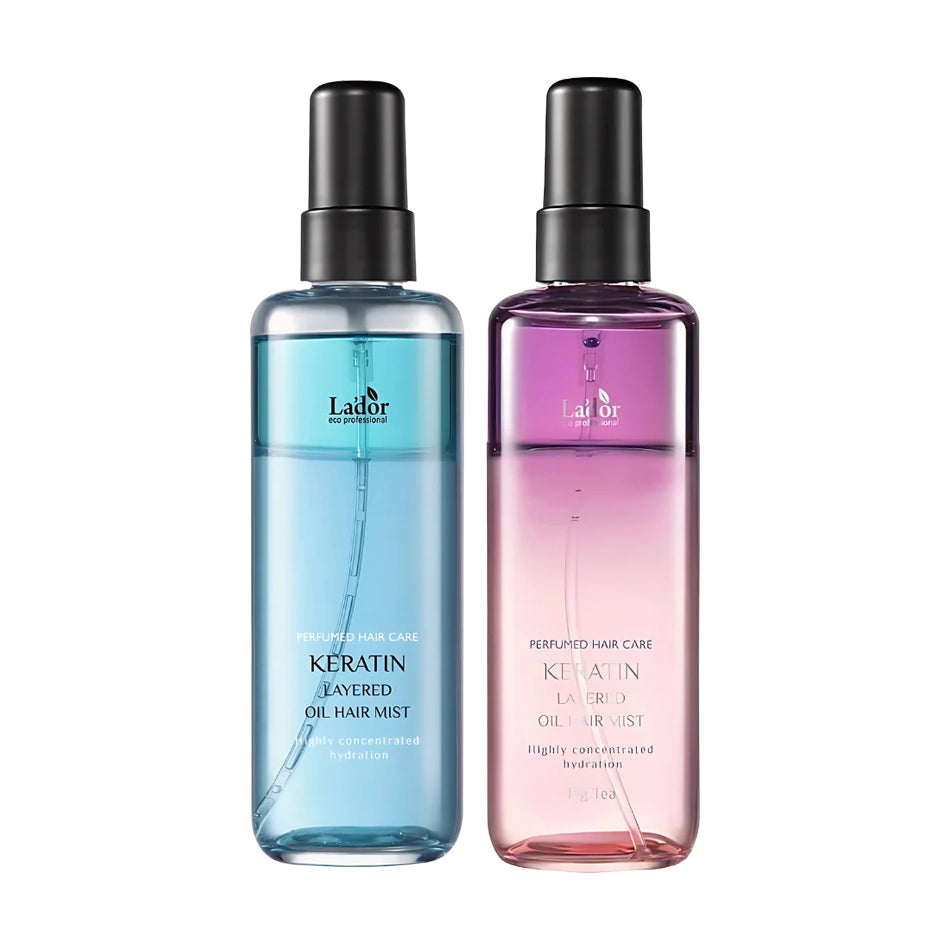 Divu tekstūru keratīna izsmidzināmais līdzeklis ar eļļu kompleksu Lador Keratin Layered Oil Hair Mist