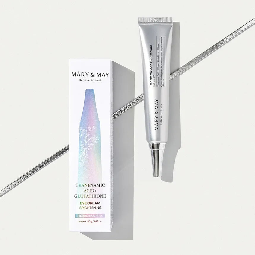 Balinošs krēms ādai ap acīm ar traneksāmskābi Mary&May Tranexamic Acid Glutathion Eye Cream
