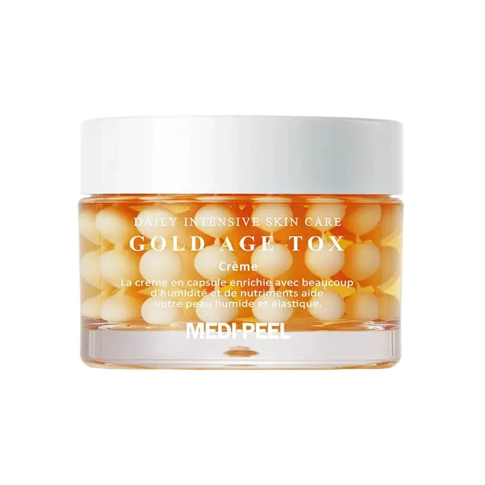 Pretnovecošanās krēms kapsulās ar zelta zīdtārpiņa ekstraktu Medi-Peel Gold Age Tox H8 Cream