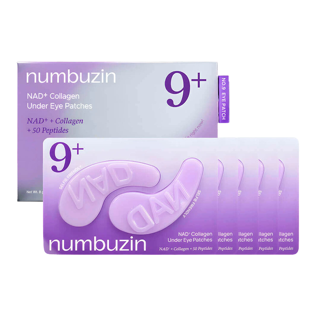 Atjaśniające kolagenowe płatki pod oczy Numbuzin No.9 NAD+ Collagen Under Eye Patches