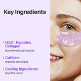 Atjaśniające kolagenowe płatki pod oczy Numbuzin No.9 NAD+ Collagen Under Eye Patches