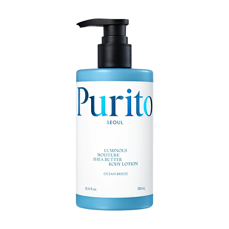 Losjons ķermenim ar karitē eļļu un pačūlijas aromātu Purito Seoul Luminous Moisture Shea Butter Body Lotion Ocean Breeze